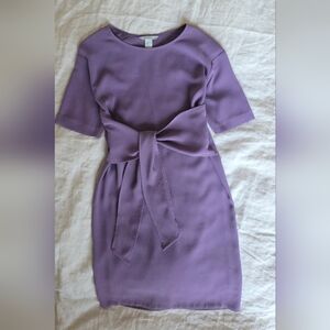 H&M Front Tie Purple Dress